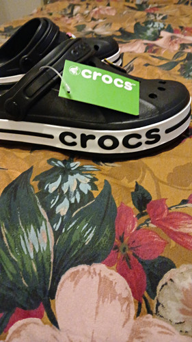 Crocs men black white slip - men’s,