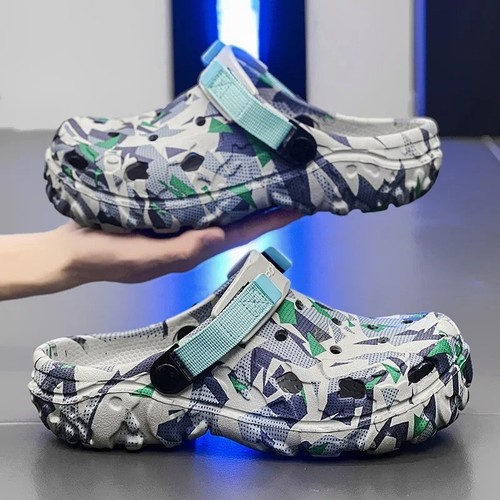 New men camo slip crocs - camo,