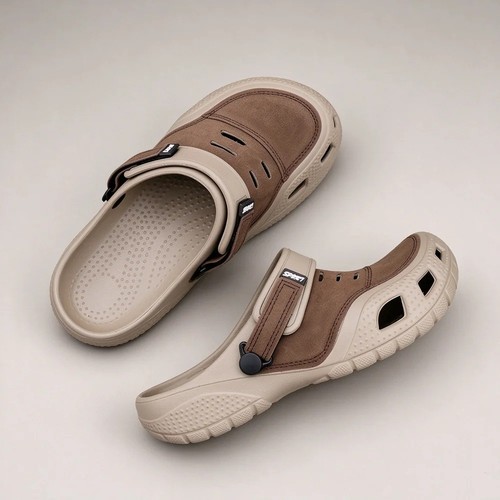New model crocs leather - new,